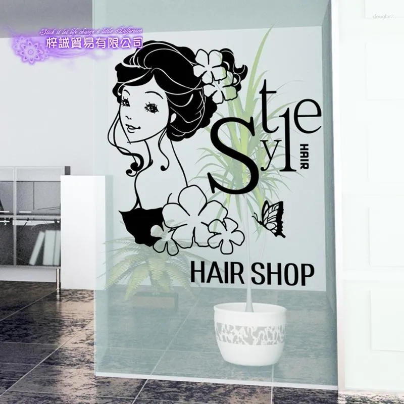 Beauty Decal Salon Glass Stickers For Hair Shops And Salons Artistic  Haircut Posters And Mural Decor From Douglass, $21.96